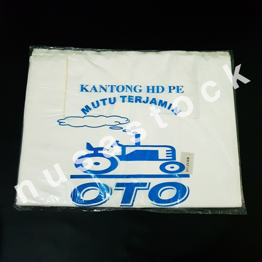 (REPACK) OTO JUMBO KANTONG KRESEK PLASTIK PUTIH TEBAL UK 50 CM 1 KG setara Loco
