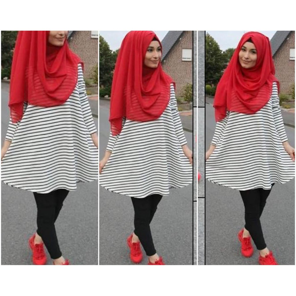 SUMBER FASHION baju wanita size jumbo TUNIK NAJWA salur SUMBER FASHION baju wanita size jumbo TUNIK NAJWA salur