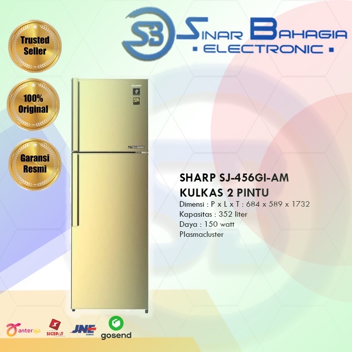 SHARP SJ-456GI AM KULKAS 2 PINTU (NEW) ( KHUSUS BANDUNG)