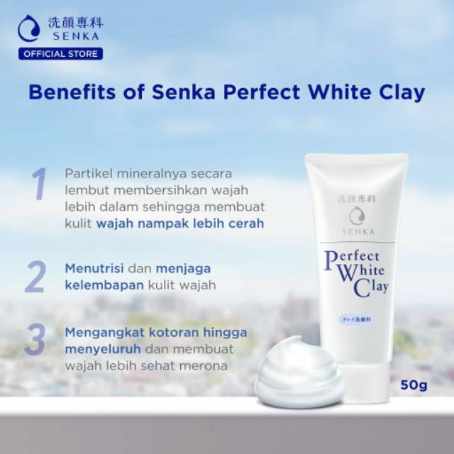 ☃Cutezz_Ching1☃Senka Perfect White Clay Facial Foam