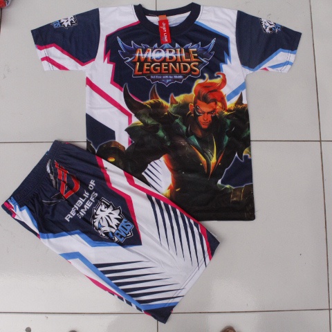 cod kaos free fire /setelan mobile legend  usia 2-12thn