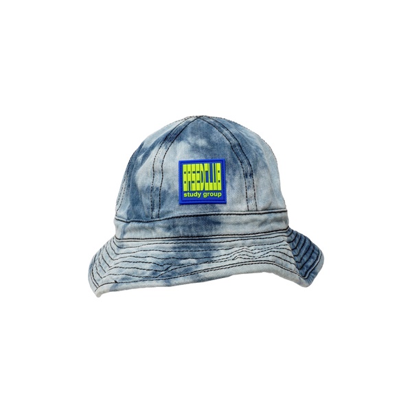 Based Club Kurt Topi Bucket Denim Tiedye Biru