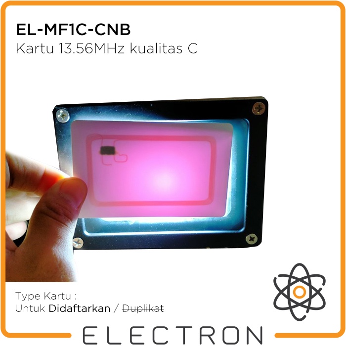 EL-MF1C-CNB Kartu RFID 13.56 MHz S50 1K Card Tag NFC HF ISO 14443A Kartu Akses Absensi RC522 13.56MHz