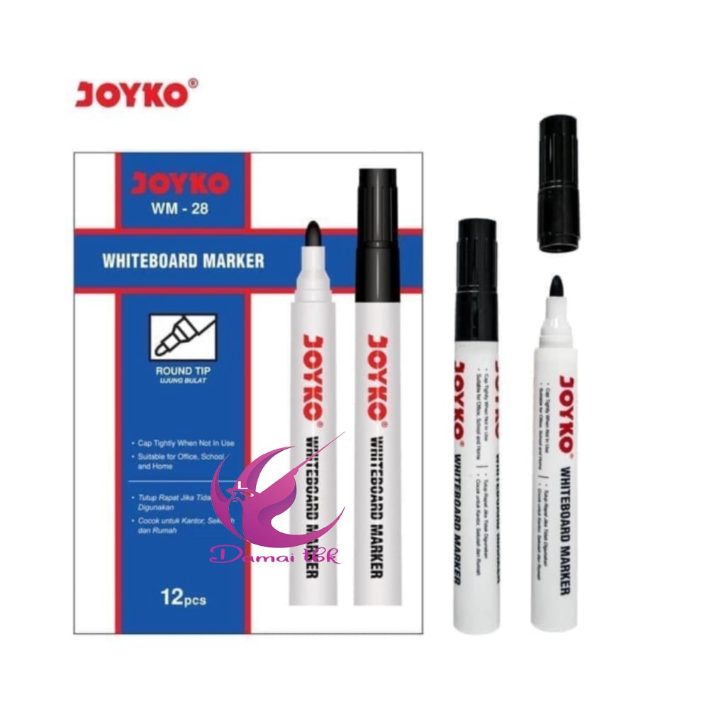 

Whiteboard Marker Spidol Papan Tulis Putih Joyko WM-28 HITAM
