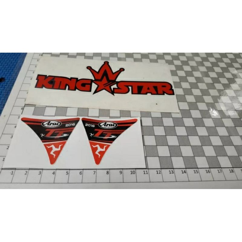 stiker visor arai iom tt 2016