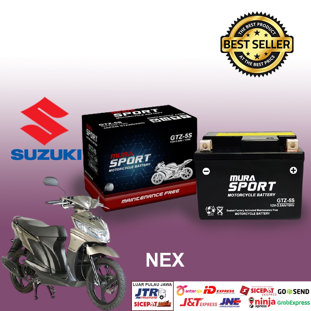 Aki Motor SUZUKI NEX Accu MF GTZ5S Accu Kering Aki MURA FITZ5S