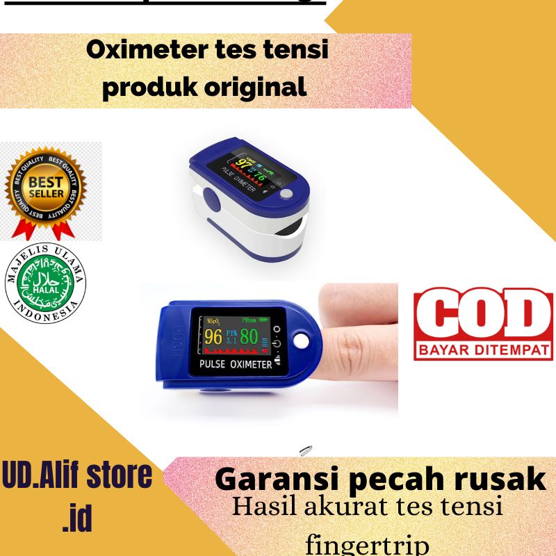 Alat Tensi Yang Dijari - Alat Tensi Darah Digital Akurat Ori - Alat Ukur Saturasi Oxigen - Oximeter 