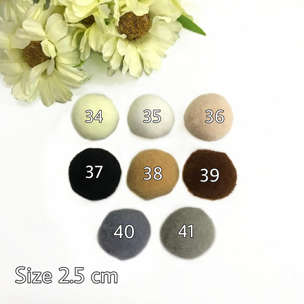 10 PCS - 2.5 CM POM POM HALUS ANEKA WARNA | POM POM KAPAS