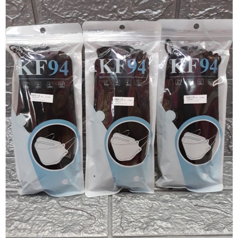 Masker KF94 Hijab hitam/putih isi 10bj