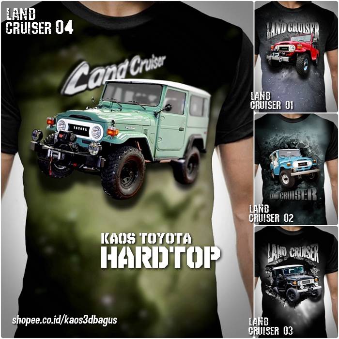 Baju Kaos MOBIL TOYOTA HARDTOP Land Cruiser FJ40 BJ40 Fashion Pria Kaos KLUB KOMUNITAS MOBIL Offroad