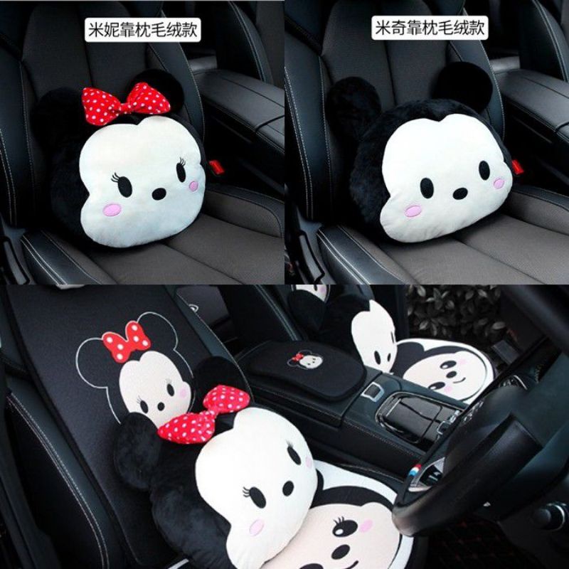 Bantal Sandaran Punggung Jok Mobil Mickey Minnie Tsum Tsum Disney