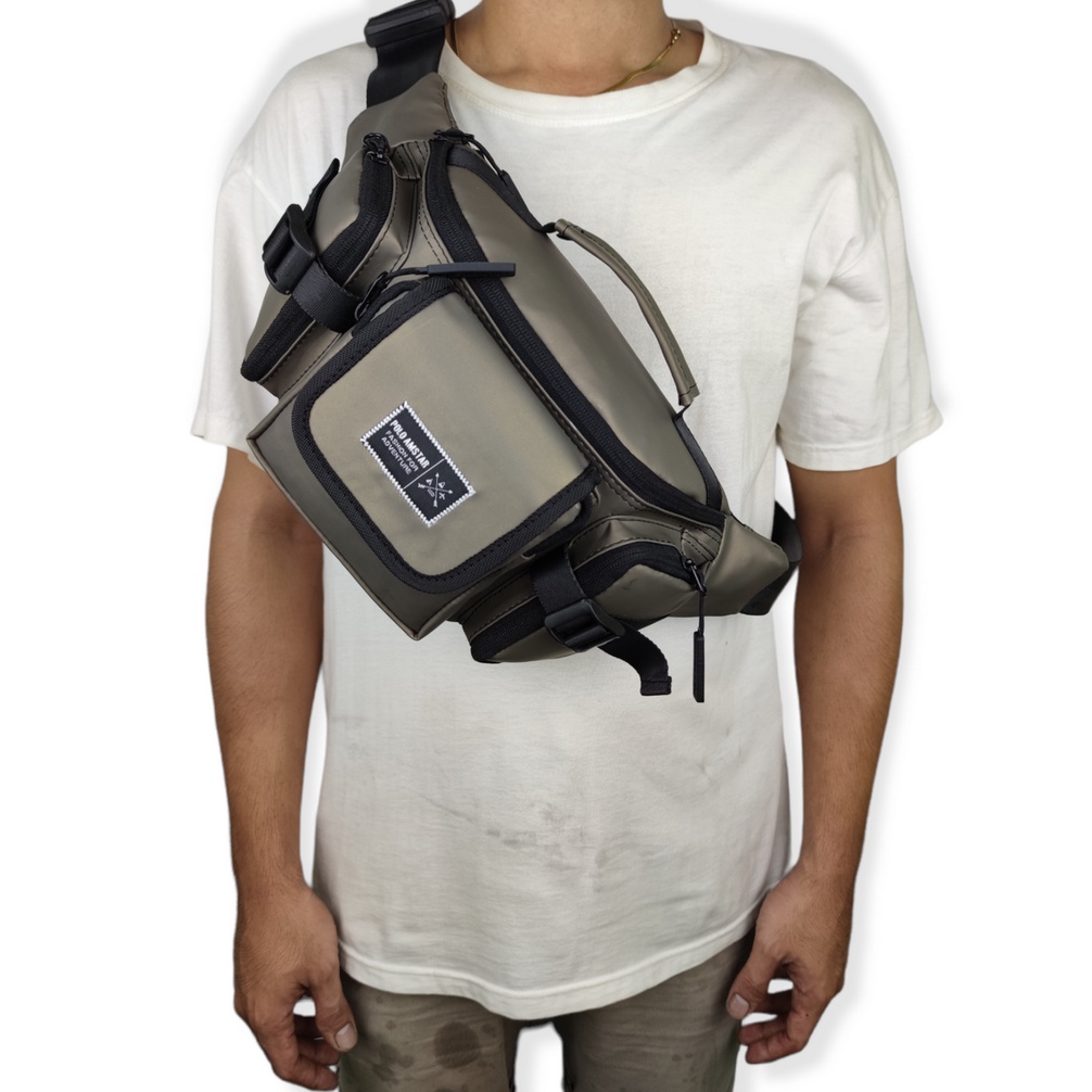 Tas Selempang Pria Waterproof Polo Amstar Anti Air Tas Pinggang Waistbag Tas Outdoor Tas Pria Wanita