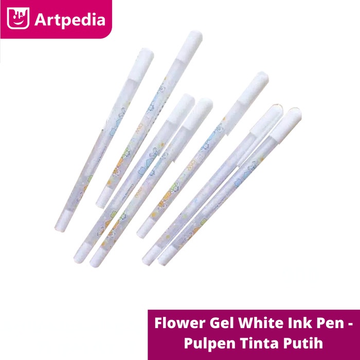 

TERBARU Flower White Gel Ink Pen / Pulpen Tinta Gel Putih - Pulpen Gel