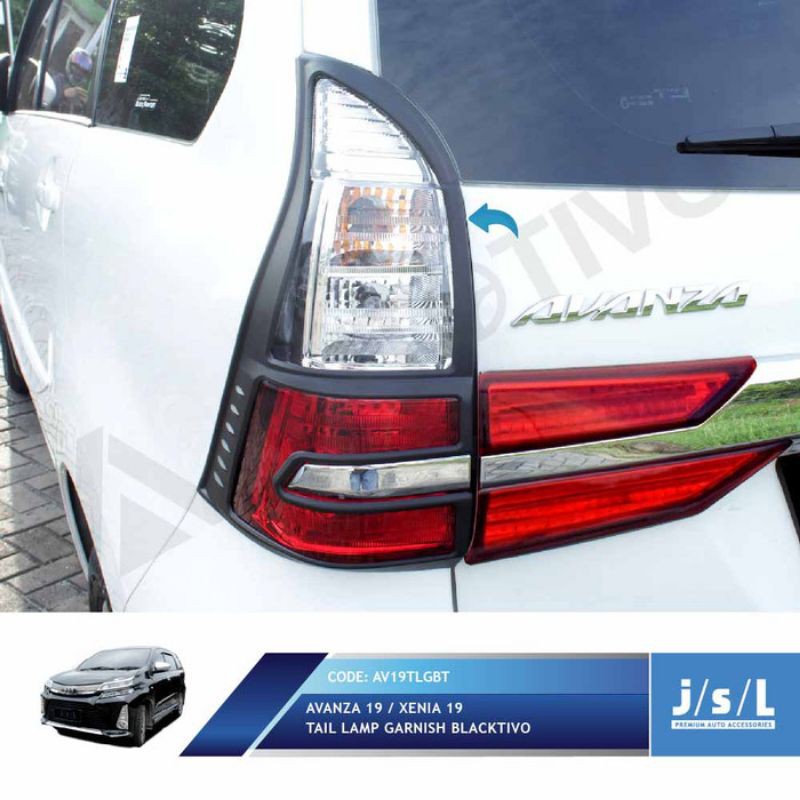 Garnis Belakang Avanza / Xenia 2019 Tail Lamp Garnish Blacktivo