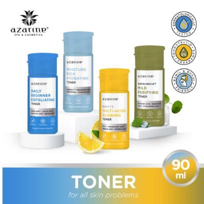 ^ KYRA ^ Azarine Toner Moisture Hydrating Exfoliating Mild Purifying Multi Acid Glowings - Netto 90 ml