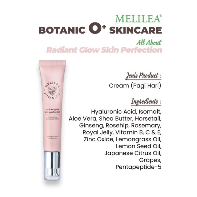 BOTANICO+ MELILEA RADIANT GLOW SKIN PERFECTION