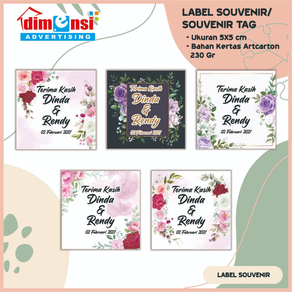 

Cetak Souvenir Tag / Label Souvenir Murah (Minimal 100 pcs)