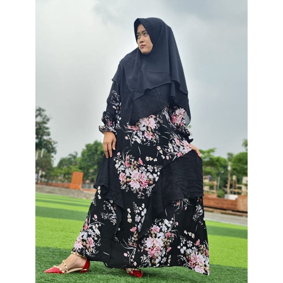 GAMIS SYARI MONALISA LEHA MOTIF BUNGA SYIRIP SAMPING//GAMIS CERUTY BABYDOLL//GAMIS BURKAT//GAMIS REM