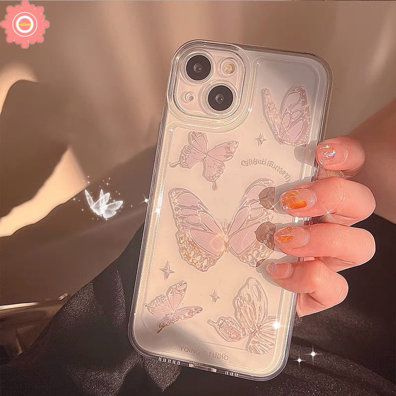 Fantasy Butterfly Case Transparan Motif Angel Eyes Untuk IPhone 7 8 Plus 13 11 12 Pro MAX 6 6s 7 Plus 8 Plus XR X XS MAX