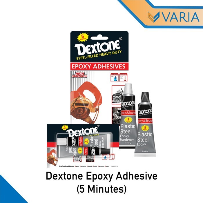 Dextone Epoxy Adhesive Plastic Steel 5 Menit 12 gr Eco Pack Lem Besi