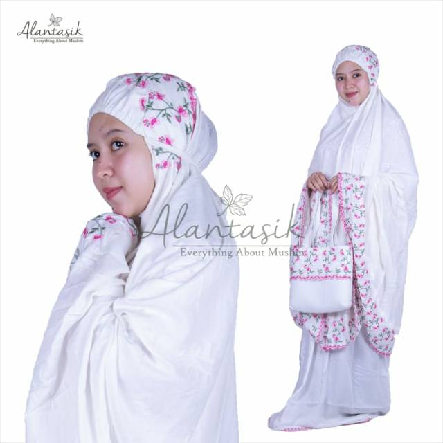 Alantasik - MUKENA BALI GISELA BORDIR RAYON JUMBO ADEM R.25