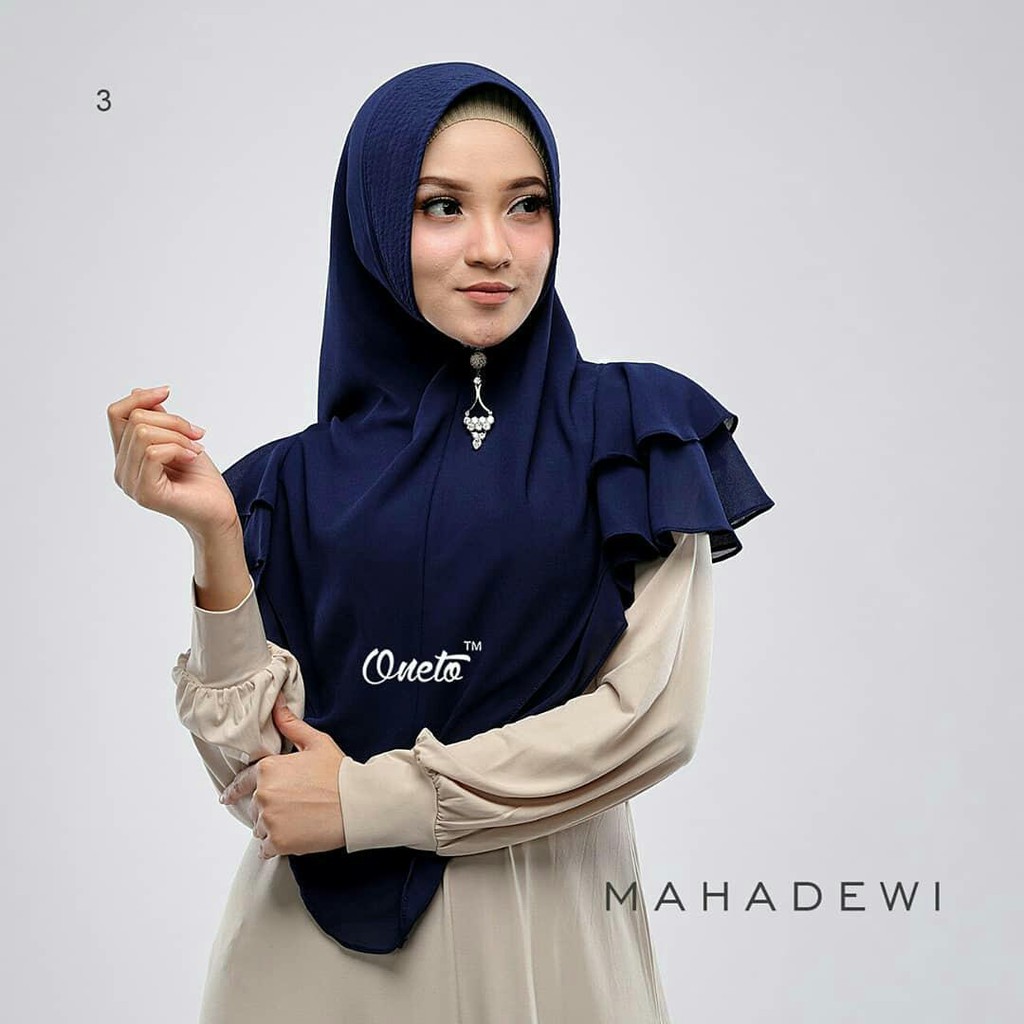 Khimar Adiba hijab instan motif / khimar syari / kerudung motif / hijab style