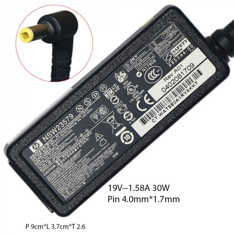 Charger laptop hp 19v 1.58a Dc 4.0 1.7mm - Adaptor notebook hp