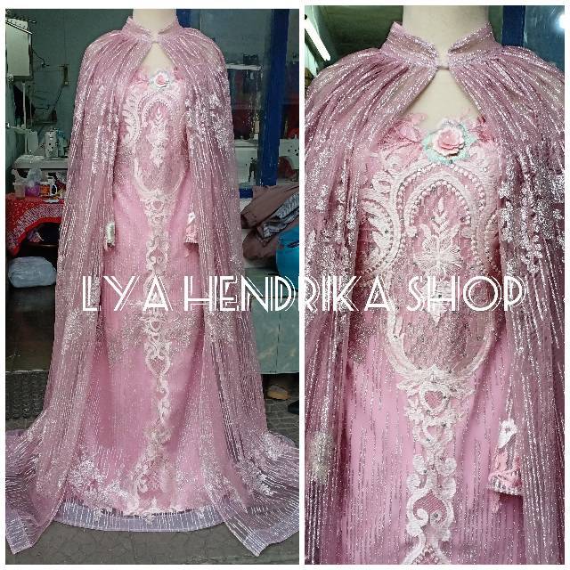 Gaun pengantin duyung+jubah candy