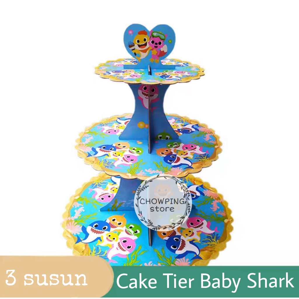 Cupcake Stand / Standing Cake Tier / Tatakan Kue Katakter Baby Shark
