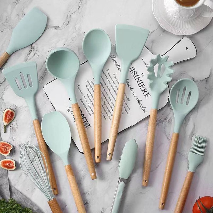 SHOPELLO - Silicone Utensil Set 13pcs Peralatan spatula silikon sutil KITCHEN SET