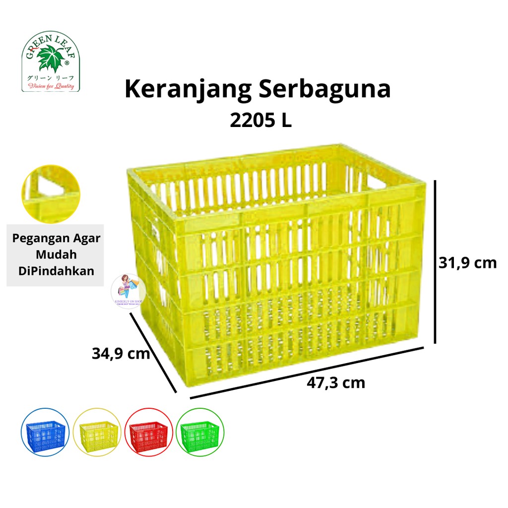 Container Keranjang Industri Serbaguna 2205 L Green Leaf