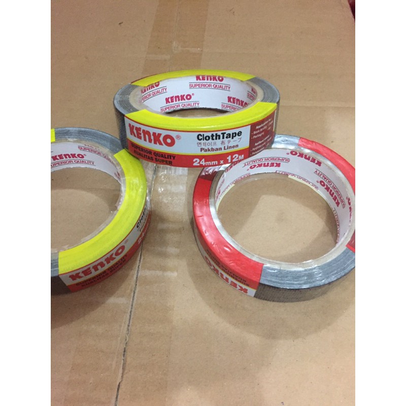 

Lakban kain/linen/cloth tape 1inchi Kenko list merah