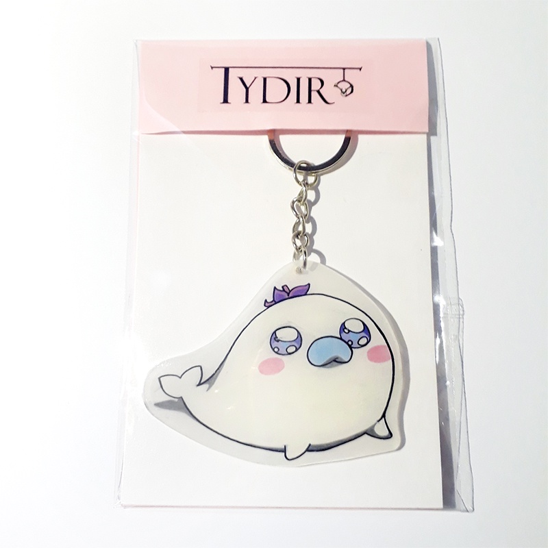 Handmade Keychain - TYDIR - Eggplant Seal - Maoujou de Oyasumi