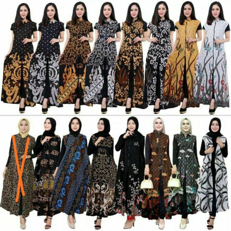 Cardigan Outer Batik Long CARDY SOGAN Batik GENES Printing Dolby Dobby doby dolbi