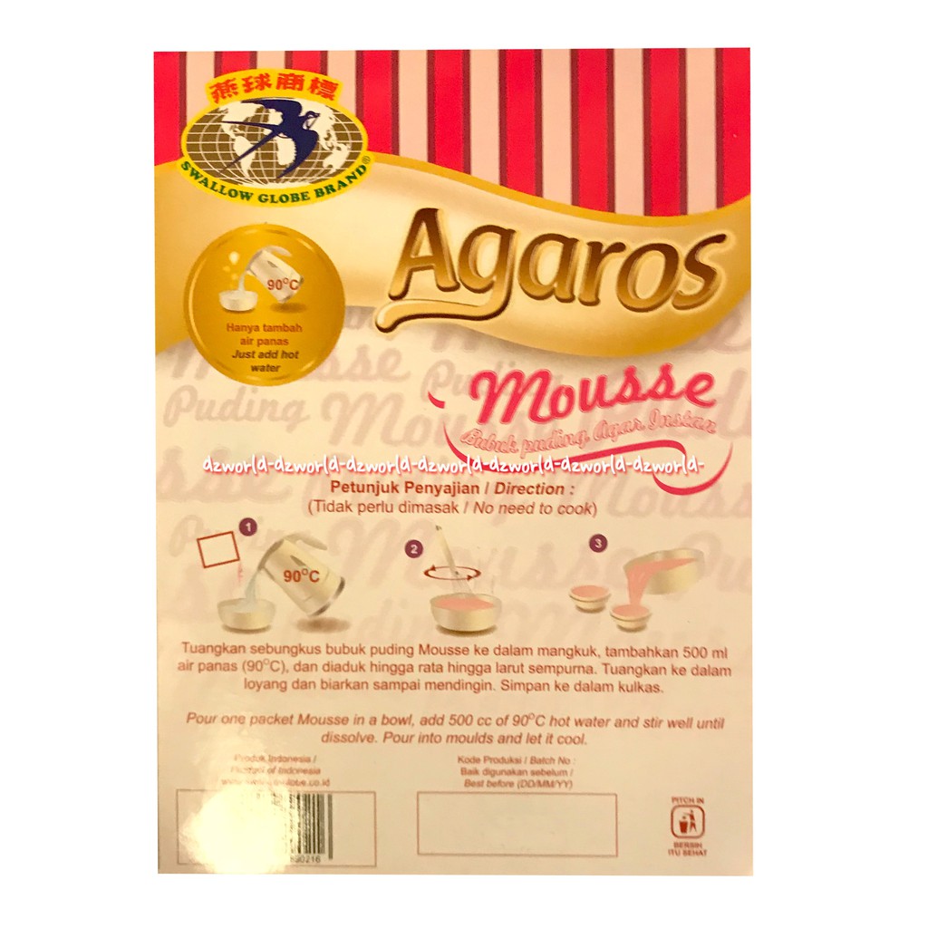 Agaros Mousse Puding Rasa Mixberri Mixberries Flavour Pudding Instan 200gr Puding Premium