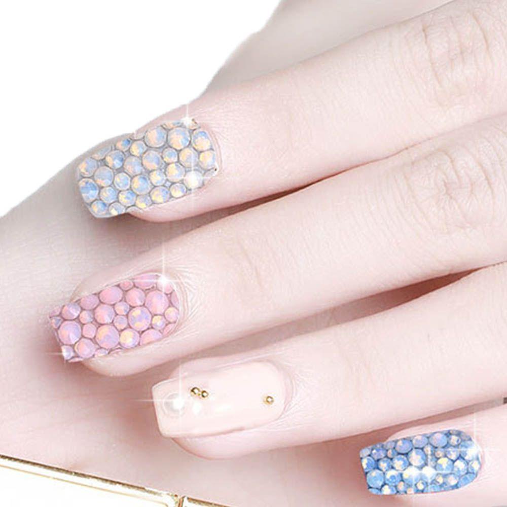 Mxbeauty Aksesoris Nail Art Dekorasi Kaca 3D Manikur Warna-Warni Multi Ukuran Strass Rhinestones Kristal
