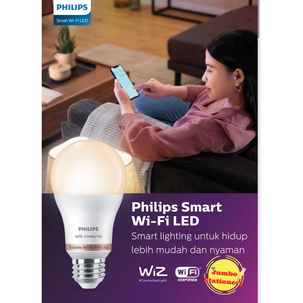 Philips Smart Wi-fi Wifi LED 9W Putih Kuning CoolDayLight WarmWhiteLight