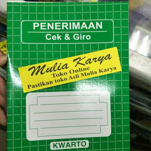 

Buku Penerimaan Cek & Giro Quarto