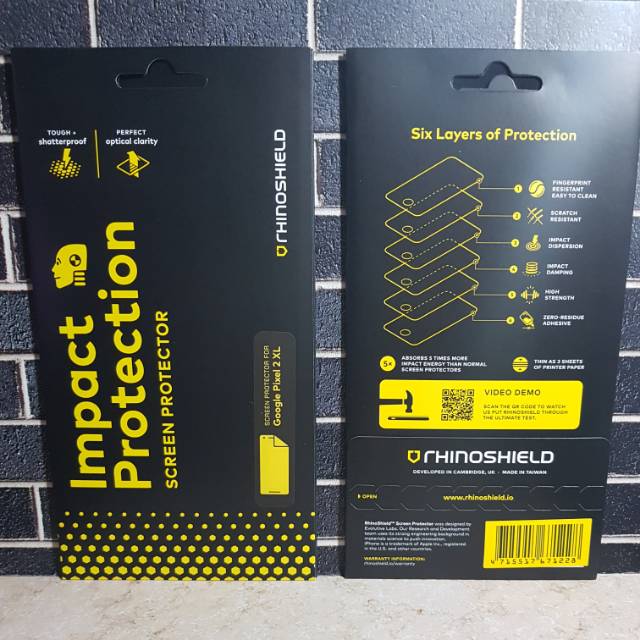 Rhinoshield impact screen protector for Google Pixel 2XL