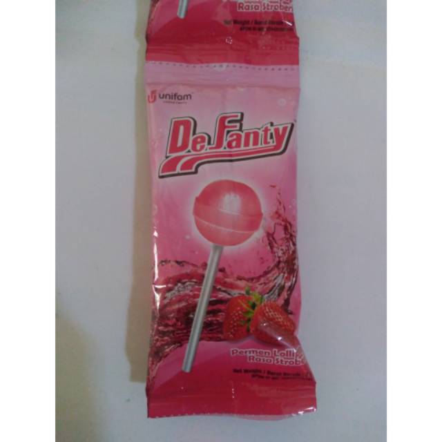 

Permen Lollipop De Fanty Renteng- Permen Rasa Strawberry -