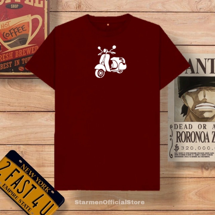 Kaos Distro Unisex MOTOR VESPA Katun Combed 30s / sablon polyflex /polyflex premium / Pakaian Pria Wanita Atasan Cowok Cewek /kaos kekinian / kaos viral / tshirt tumbrl tee basic /SIZE M , L , XL , XXL / kaus oblong oversize kaos murah best seller ready