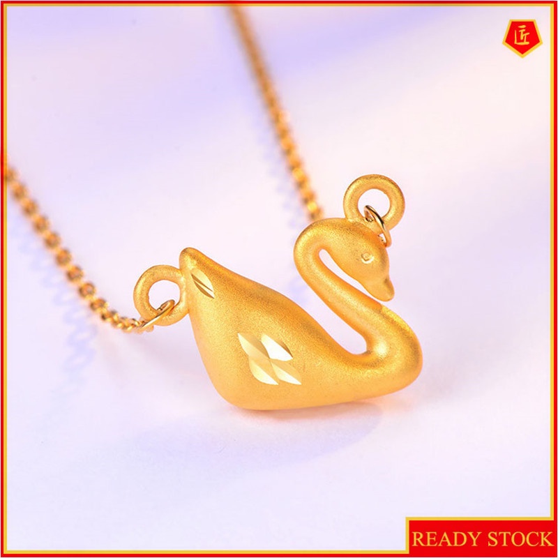 [Ready Stock]Fashion Gold-Plated Necklace Swan Pendant Clavicle Chain