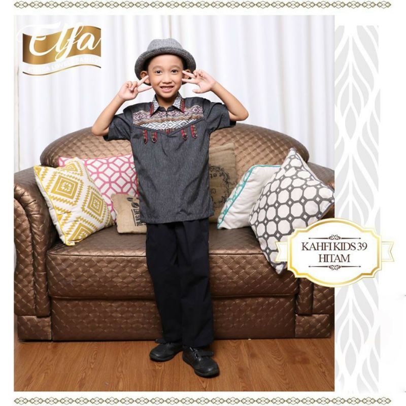 [BISA COD] KAHFI KIDS 39 HITAM, BY ETHICA