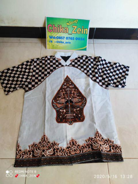 Atasan Kemeja Batik Pria Lengan Panjang Premium Permana 11 Long Full Furing Kharis Batik Solo Ori