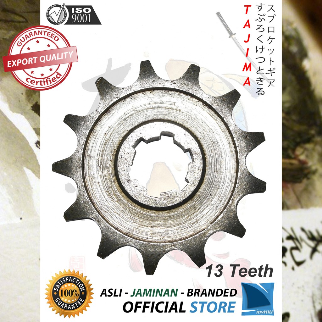 Gigi Tarik 13~14T Kawasaki KLX 150cc Gir Depan - Front Sprocket Gear TAJIMA