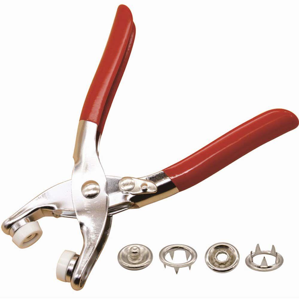 Nickolas1 Tang DIY Alat Baju Praktis Kancing Lima Cakar Kancing Pengikat Kancing Jepret Kancing Pakaian Claw Buckle Install Tool