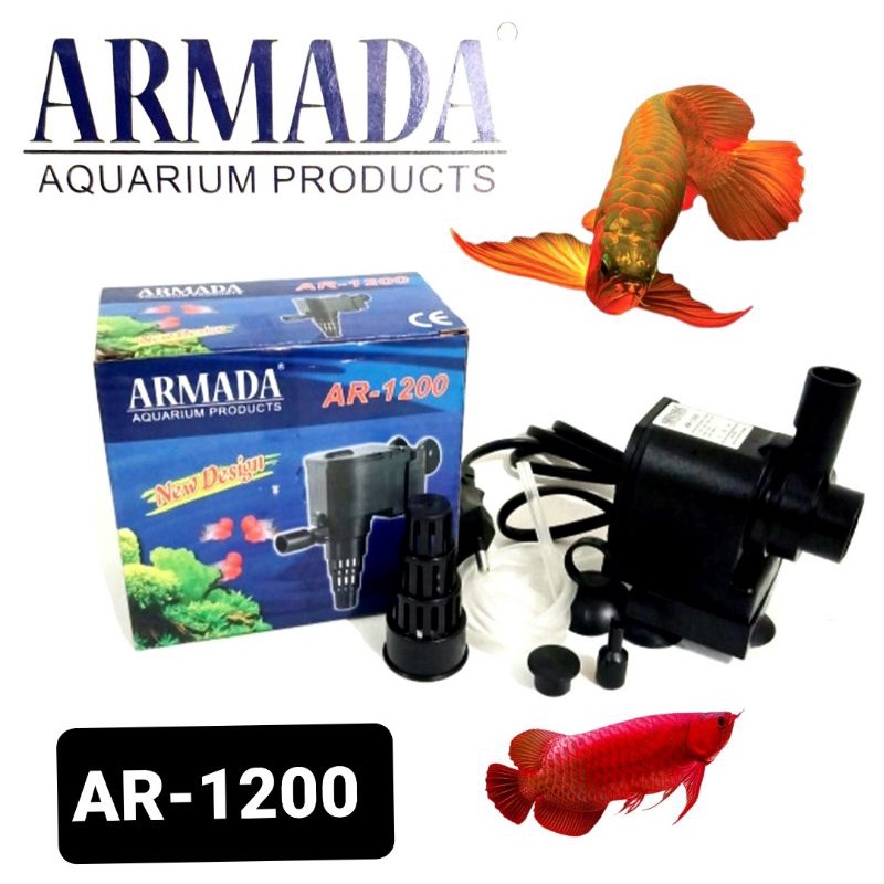 ARMADA AR-1200 POMPA CELUP AIR AQUARIUM POWER HEAD 1200 AR BIRU