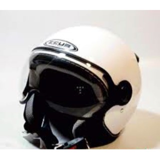 HM-2727 Zeus 210 Zs210 White Putih Helm Impor Retro Classic Harga Grosir  Murah