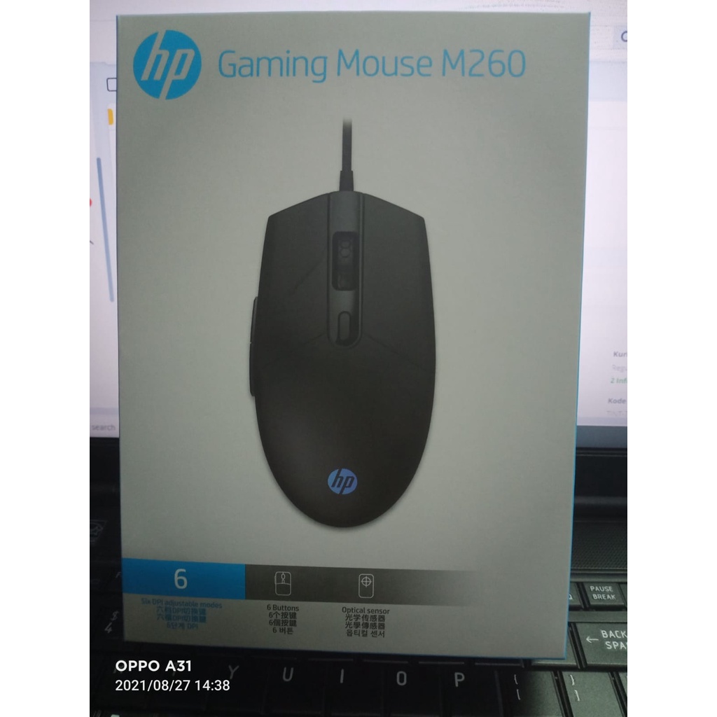 Mouse Gaming HP M260 - 6400DPI RGB Driver Macro Software ORIGINAL GARANSI DITRIBUOTR 1TAHUN