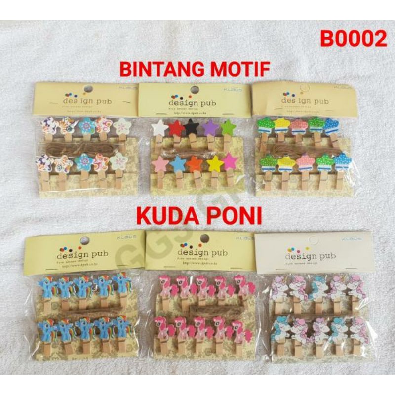 DC ( B02 ) 1 PAKET WOODEN CLIP PAPER PENJEPIT KAYU / VARIASI CAMPUR KAMI PILIH YANG PALING BANYAK